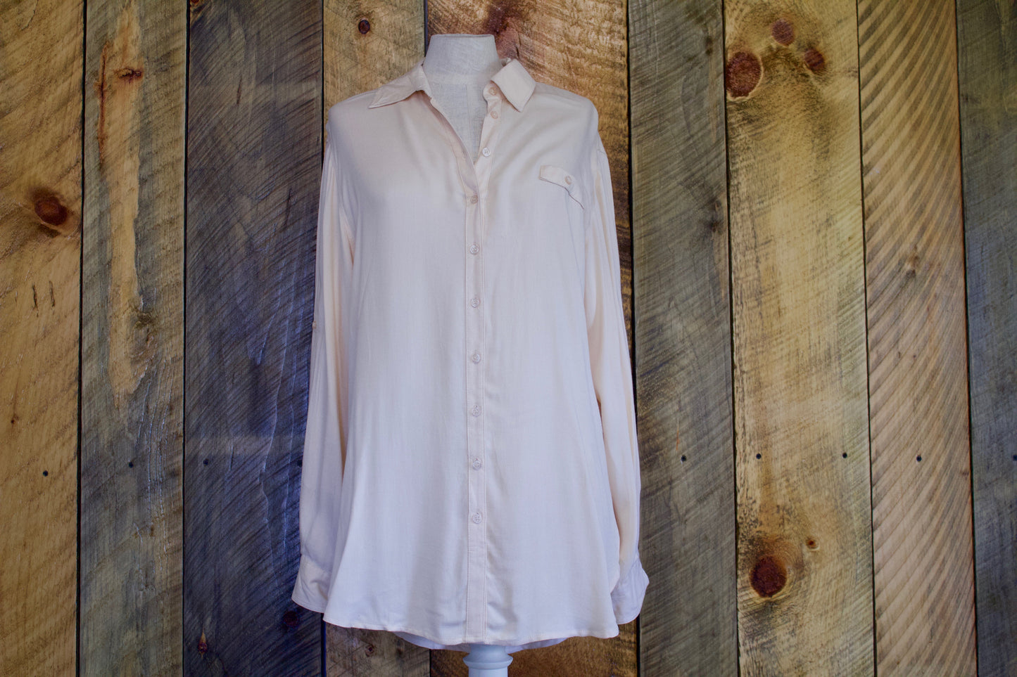 Soft Surrounding Button Up Blouse